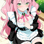 【エロ画像】ピンク髪セミロング高身長×美少女エロ_AI_アニメエロ画像