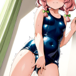 【エロ画像】桜色ツインおさげむっちり×潮吹き_AI_アニメエロ画像