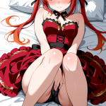 【エロ画像】オレンジツインテール巨乳×オナニー・自慰_AI_アニメエロ画像
