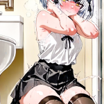 【エロ画像】銀髪外ハネボブグラマラス×潮吹き_AI_アニメエロ画像
