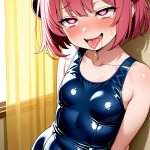 【エロ画像】ピンク髪ショートむっちり×アヘ顔・イキ顔_AI_アニメエロ画像