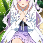 【エロ画像】白髪サイドテール長身スレンダー×美少女エロ_AI_アニメエロ画像