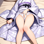 【エロ画像】茶髪ショート細身和風×オナニー・自慰_AI_アニメエロ画像