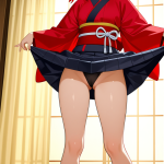 【エロ画像】金髪ツインテール赤グラデ×バック・後背位_AI_アニメエロ画像
