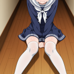 【エロ画像】金髪刈り上げショート貧乳×美少女エロ_AI_アニメエロ画像