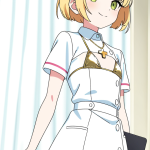 【エロ画像】金髪ショート貧乳長身×ナース服_AI_アニメエロ画像