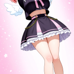 【エロ画像】桜色ポニーテールむっちり×巨乳・爆乳_AI_アニメエロ画像