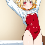 【エロ画像】金髪くせ毛ショートむっちり×貧乳・微乳_AI_アニメエロ画像
