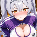 【エロ画像】銀髪ツインテール巨乳むっちり×パイズリ_AI_アニメエロ画像