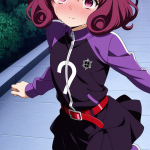 【エロ画像】マゼンタ髪内巻きセミロング貧乳×美少女エロ_AI_アニメエロ画像
