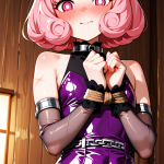 【エロ画像】ピンク髪外ハネボブ長身貧乳×縛り・拘束_AI_アニメエロ画像