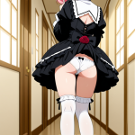 【エロ画像】桜色くせ毛ショートロリ×バック・後背位_AI_アニメエロ画像