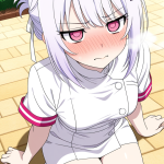 【エロ画像】白髪アップ巨乳ナース×美少女エロ_AI_アニメエロ画像