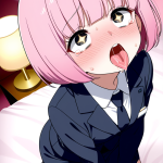 【エロ画像】桜色ボブロリ体型×アヘ顔・イキ顔_AI_アニメエロ画像