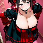【エロ画像】グラデーションアップスタイル高×巨乳・爆乳_AI_アニメエロ画像