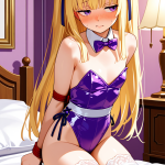 【エロ画像】金髪ロング貧乳長身×手縛り・拘束_AI_アニメエロ画像