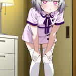 【エロ画像】シルバーグレーショートむっちり×貧乳・微乳_AI_アニメエロ画像