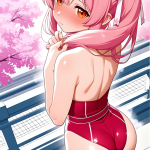 【エロ画像】桜色ロールツインテール高身長×美少女エロ_AI_アニメエロ画像