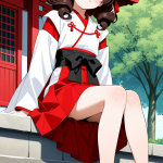 【エロ画像】茶髪内巻きセミロング細身×貧乳・微乳_AI_アニメエロ画像