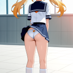 【エロ画像】金髪ツインテール巨乳×バック・後背位_AI_アニメエロ画像