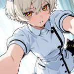 【エロ画像】プラチナショート細身猫耳×ナース服_AI_アニメエロ画像