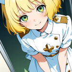 【エロ画像】金髪ショート貧乳長身×ナース服_AI_アニメエロ画像