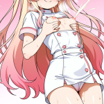 【エロ画像】ピンク金髪ウェーブロリ×母乳・ミルク_AI_アニメエロ画像