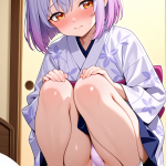 【エロ画像】マゼンタアップスタイルむっちり×くぱぁ・大開脚_AI_アニメエロ画像
