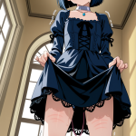 【エロ画像】青髪ボブ貧乳長身×バイブ責め_AI_アニメエロ画像