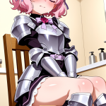 【エロ画像】桜色髪くせ毛ショートむっちり×オナニー・自慰_AI_アニメエロ画像