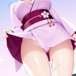 【エロ画像】桜色外ハネボブグラマラス×バイブ責め_AI_アニメエロ画像