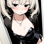 【エロ画像】プラチナ髪ツインテール貧乳×貧乳・微乳_AI_アニメエロ画像