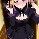【エロ画像】金ピンク団子むっちり×美少女エロ_AI_アニメエロ画像