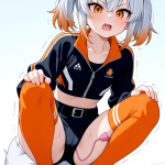 【エロ画像】銀髪サイドテール貧乳×バイブ責め_AI_アニメエロ画像