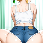 【エロ画像】金髪お団子グラマラス×バック・後背位_AI_アニメエロ画像