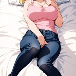 【エロ画像】グラデーションボブグラマラス×オナニー・自慰_AI_アニメエロ画像