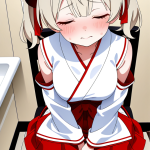 【エロ画像】プラチナ髪ツインテール巨乳×オナニー・自慰_AI_アニメエロ画像