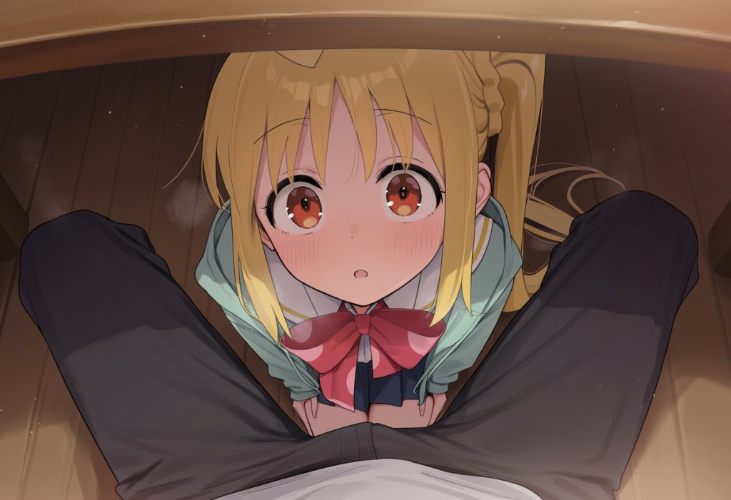 【画像】伊地知虹夏に机下でバレないようにしゃぶってもらうエロ画像