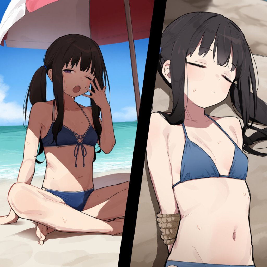 【二次エロ】井ノ上たきなが海で寝てたら拘束されてそのまま….