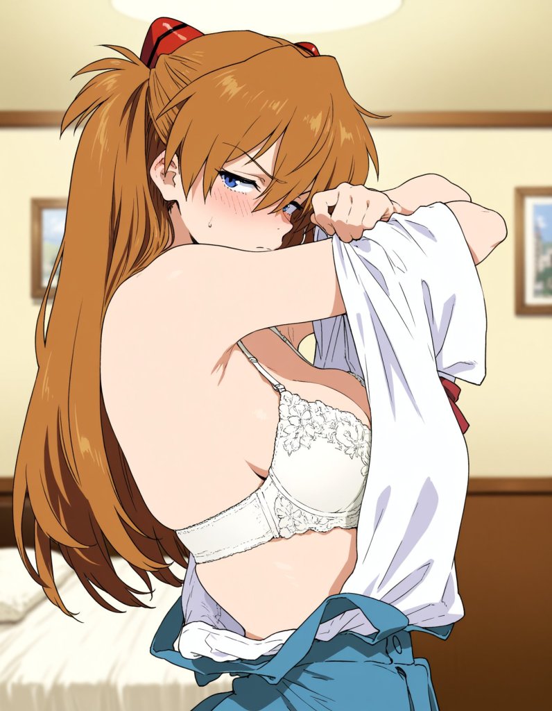 【二次】アスカ・ラングレーがラブホでおっさんとドスケベえっちするエロ画像
