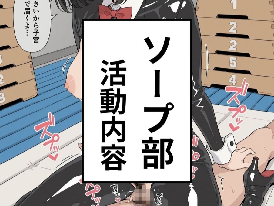 【エロ漫画】ソープ部 活動内容