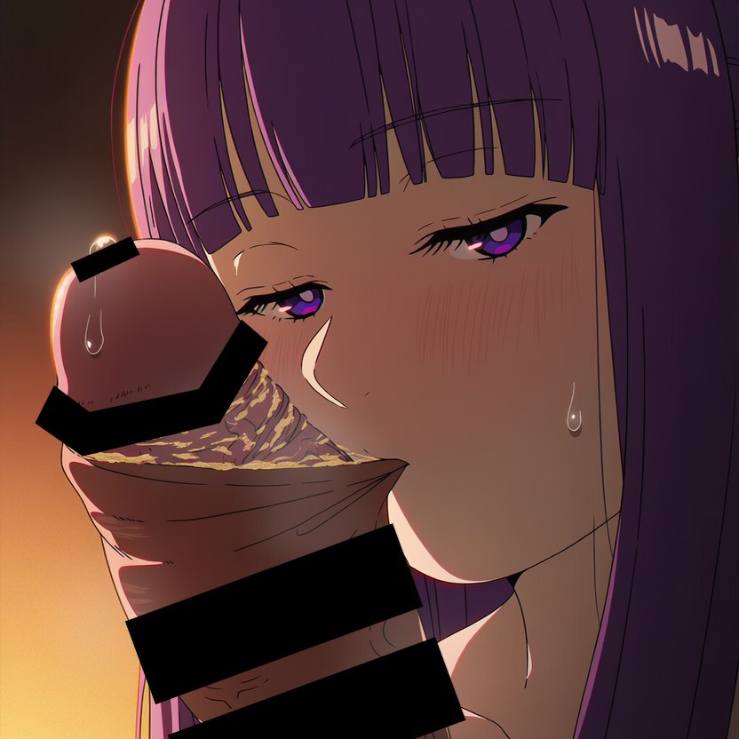 【画像】フェルンにくっさいチンカスお掃除してもらうエロ画像