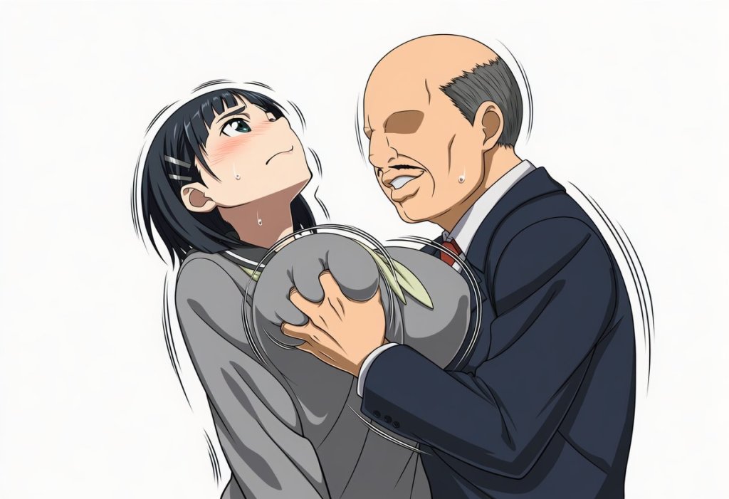【画像】桐ヶ谷直葉がおっさんにおっぱい揉まれまくっちゃうエロ画像