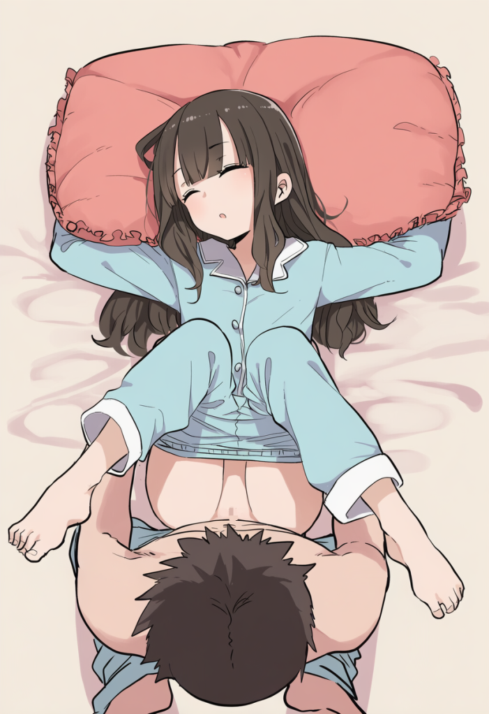 【二次エロ】パジャマで寝てるおんなのこに生ハメ決めるエロ画像
