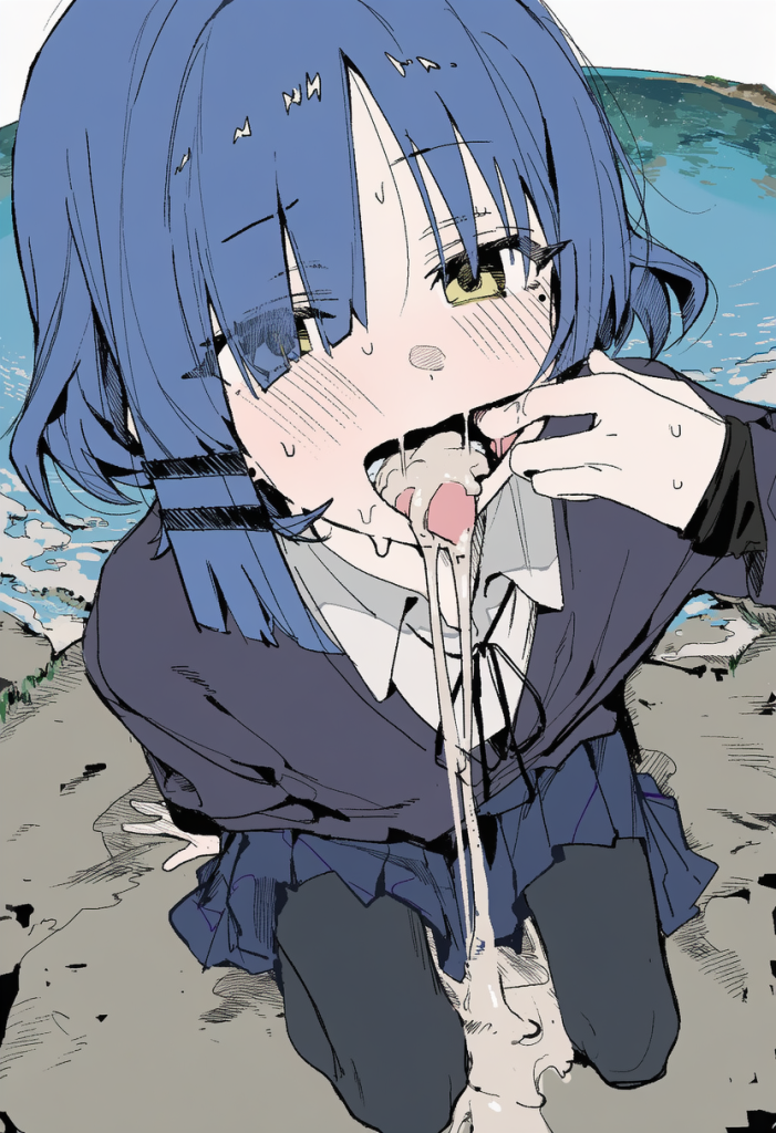 【画像】山田リョウの華奢なカラダで精子いっぱい出すエロ画像
