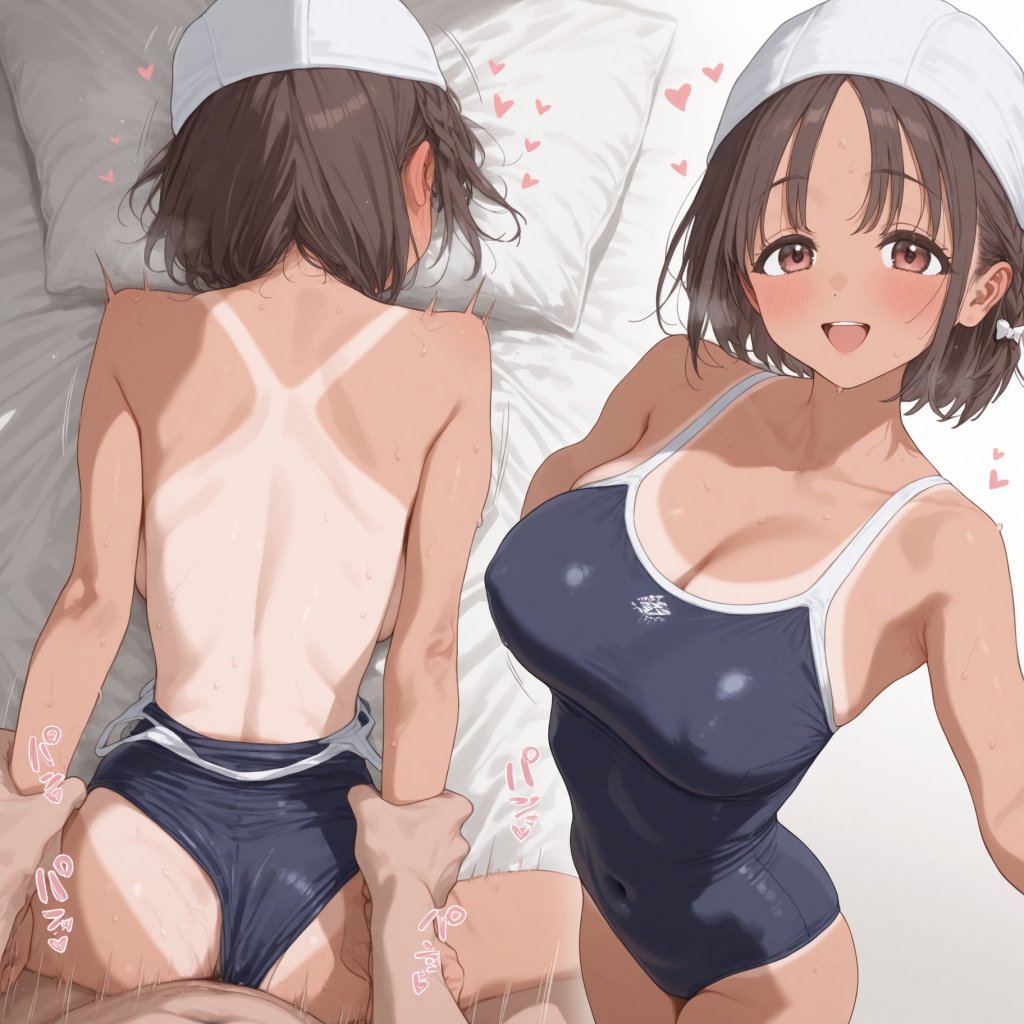 【二次エロ】スイミングスクールの女の子たちと・・・♥