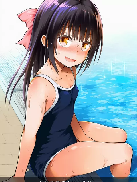 プールでこよりちゃんの水着ショー開催