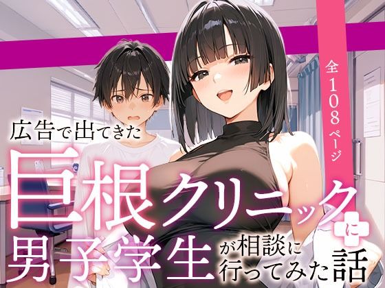 【同人エロ漫画】  広告で出てきた巨根クリニックに男子学生が相談に行ってみた話