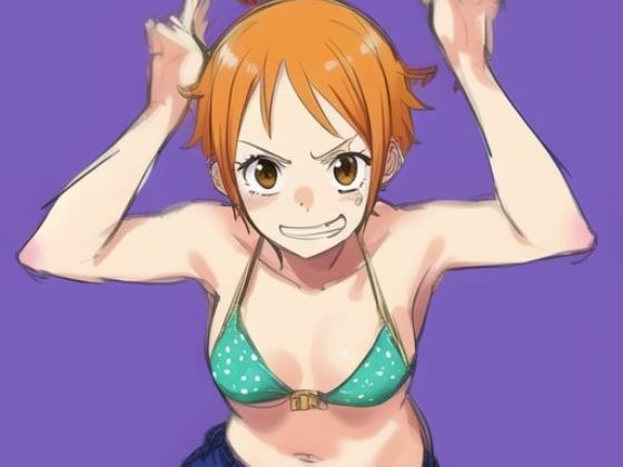 【ワンピース エロ同人】 パンツを見せる航海士