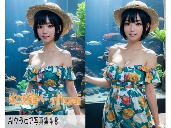 【ワンピース エロ同人】 AIグラビア写真集48〜妹と水族館へ・・・in Hawaii〜